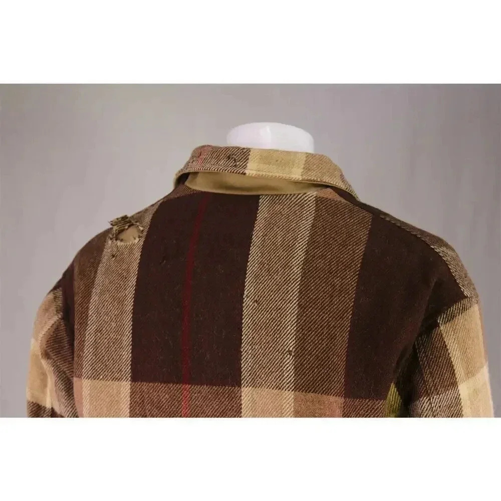 Polo Ralph Lauren Vintage Reversible Wool-Alpaca-Cotton Barn Coat Jacket~ L - Picture 9 of 11